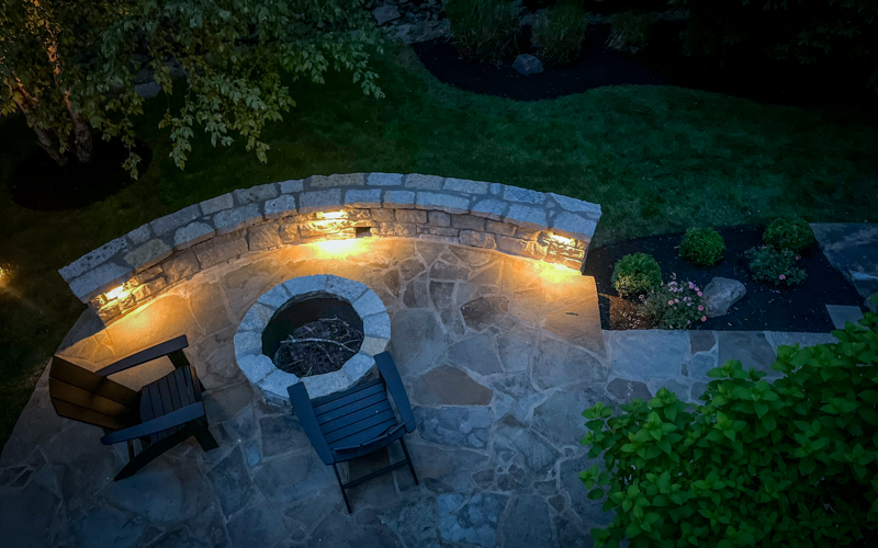 Hardscape Lighting Installation Brings Sparkle to Your Stone