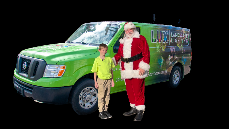 Colorful Landscape Lighting: Cincinnati Christmas in July