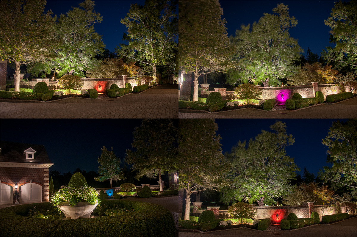 Colorful Landscape Lighting: Cincinnati Christmas in July